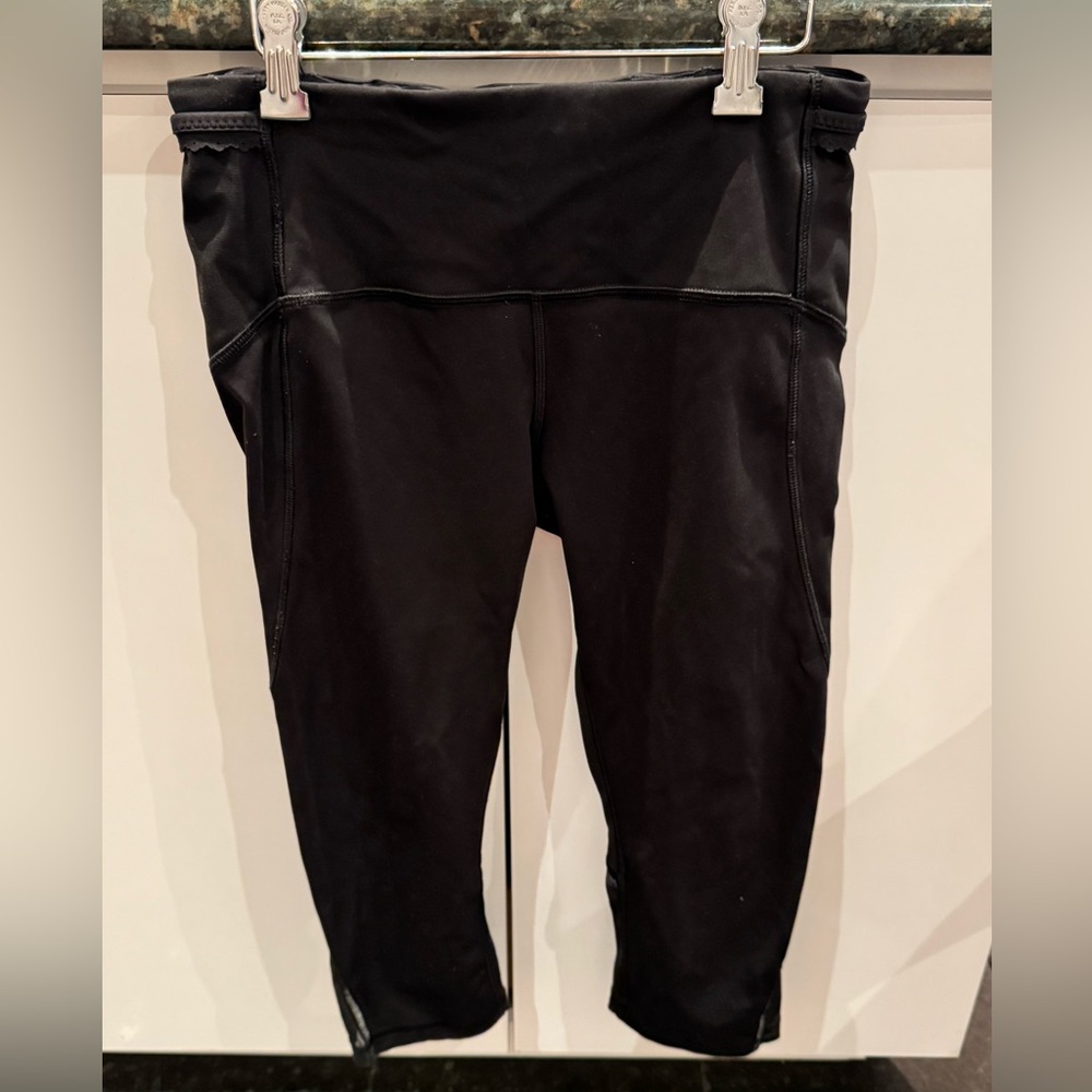 Black Cropped Leggings Lululemon Sz 6